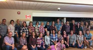 Staff Dressed in Plaid